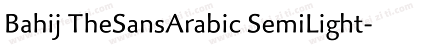 Bahij TheSansArabic SemiLight字体转换